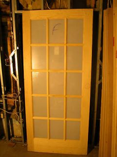 NEW PINE INTERIOR 15 LIGHT FRENCH DOOR SIZE 36 X 80.WITH WHITE 