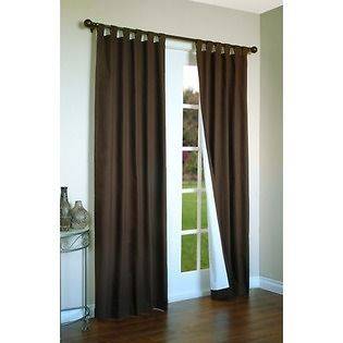 New Thermal Insulated Tab Top Black Out Drapes 80X84 Chocolate FREE 