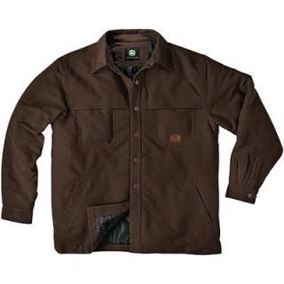 JD35463 John Deere Mens Insulated Shirt Jacket Brown Size M