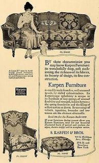 1917 Ad Style No 5589D Louis XV Couch Karpen Furniture   ORIGINAL 