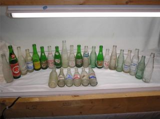 Old Vtg 1950s 70s Soda Pop Beverage GLASS BOTTLE Collection Lot 27 