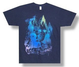 CAGE THE ELEPHANT   MOUNTAINS SOFT NAVY BLUE T SHIRT   NEW ADULT 