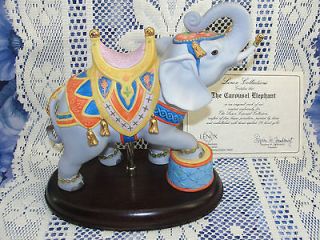 Retired Lenox 1989 Elephant Carousel Porcelain Figurine 24k Gold 