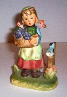   5th Ave. Hand Painted Figurine Of Young Girl   Made In Japan   Cute