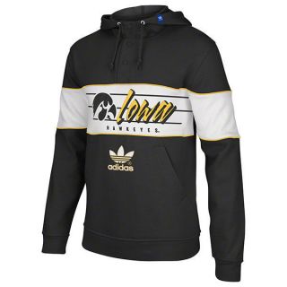 Iowa Hawkeyes Black adidas Originals BTC Hooded Sweatshirt