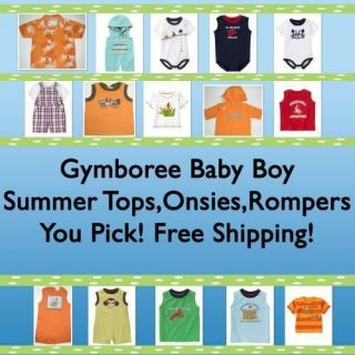 Gymboree Baby Boy Spring Summer Tops,Rompers,O​nsies*NWT* You Pick 0 