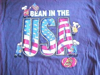 VINTAGE JELLY BELLY T SHIRT BEAN IN THE USA   LARGE   SLATE BLUE