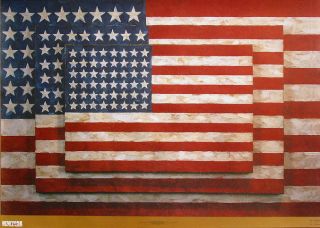 Jasper JOHNS Three Flags ***American Flag *** Whitney Museum 