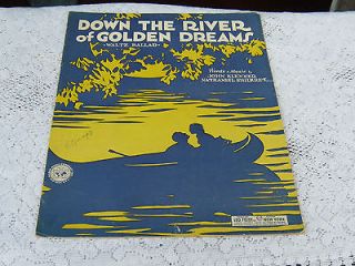   River Of Golden Dreams 1930 Sheet Music Waltz Ballad Klenner Shilkret