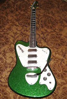 Italia Modena Standard Electric Guitar   Green Sparkle   Non Reverse 