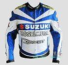 SUZUKI MOTORCYCLE JACKET, GSXR RACING JACKET W/PADS M/L/XL/XXL BLU​E