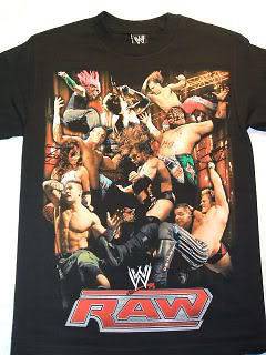 Raw Crew CHAOS Hardy Cena HHH WWE Wrestling T shirt