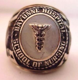 1974 Bayonne Hospital School of Nursing 10K Class Ring