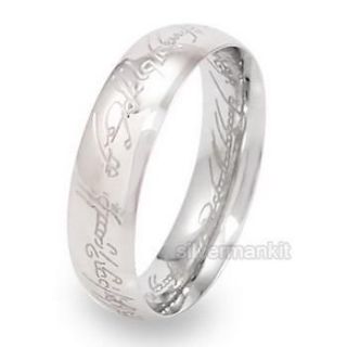 One Ring to Rule Them All Lord of The Ring Stainless Steel Band Ring 