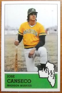 RARE 1983 FRITSCH JOSE CANSECO Madison Muskies Pre ROOKIE Pre Steroids 