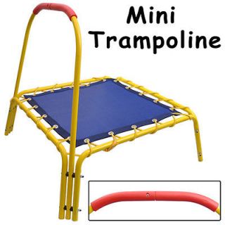   Outdoor Mini Trampoline Kids Bouncer Bar Rebounder Jumper Handle Fun