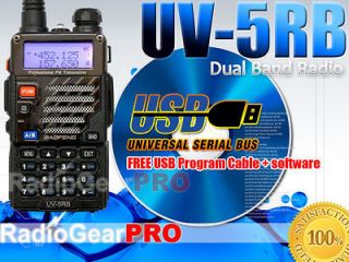 BAOFENG UV 5RB VHF/UHF Dual Band Radio FM 65 108MHZ UV 5R + USB cable 