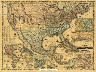 1862 Military & Railroad Map US Civil War Era   24x32