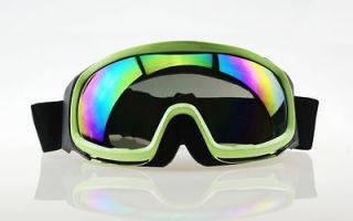   Motocross Dirt Bike ATV Off Road Snowboard Goggles Colored Lens Green