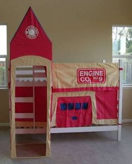 Cottage Kids Firehouse Tent Set For Twin Loft Bunk Bed