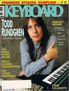 1987 Keyboard TODD RUNDGREN, Kawai M8000, FREE Roger Powell Record 