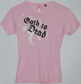   Dead Ladies Girls Junior pink T Shirt tee by Alternative Apparel New