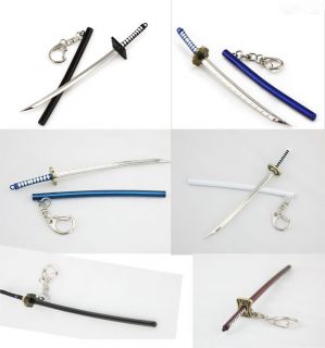   anime Katana Japan Samurai Sword Keychain ring key chain pendant