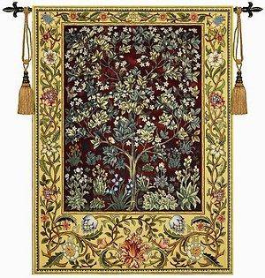 Tree of Life (red) Tapestry Wall Hanging, 55X42