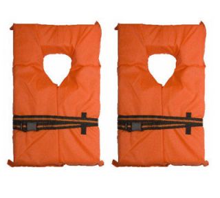Adult Type II Life Jacket PFD Floatation Vest   2 Pack