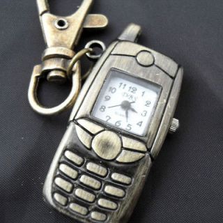Lovely Mini Phone Child Quartz Pendant Pocket Watch Key Xmas GIFT