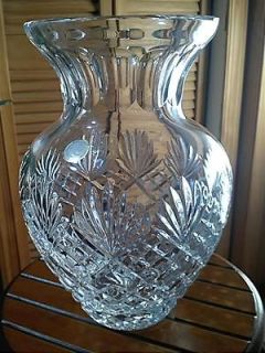 Beautiful Large Crystal Clear Crystal Vase 10” tall and MINT 