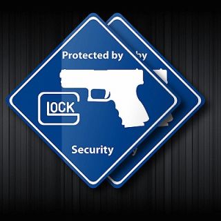 Set of 2 Glock Security Labels 17 19 20 21 22 23 24 holster 26 27 37 