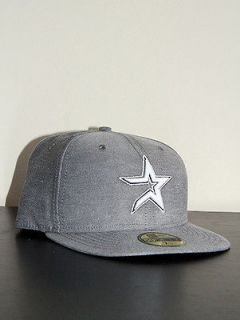 NEW ERA Houston Astros Logo MLB 59FIFTY Fitted Baseball Cap   Grey   7 