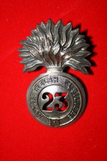 23RD WELSH FUSILIERS REGIMENT PT PRE 1881 GLENGARRY BADGE CAP