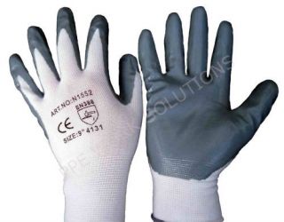 Pairs PWS Nylon Nitrile Coated New Safety Work Gloves Garden Grip 
