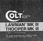 Colt Lawman Trooper MK III pistol manual