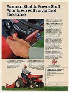 1982 Yanmar Diesel Lawn Garden Tractor Shuttle Power Shift Print Ad