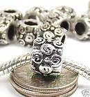 Silver Spacer Charms Swirls Big Hole Beads fit European Charm 