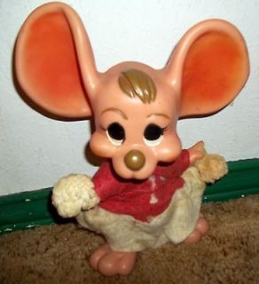 Vintage 1970 Roy Des of Fla  Topo Gigio Big Ear Cheerleader Mouse Bank