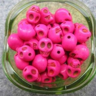   Carved Skull Head Loose Beads Jewelry Charms Beads 10x8mm,RoseL1
