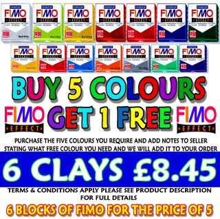   56g POLYMER MOULDING CLAY BLOCKS 30 COLOURS INC 6 NEW PASTEL COLOURS