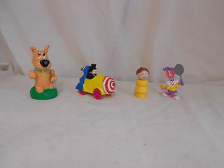 LOT #348   4 toys   Scrappy Doo Wind up,Joker Car,Fisher Price Girl 