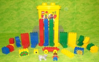 LEGO DUPLO LOT SET 95+ Building Blocks no fakes Storage Case Bin 