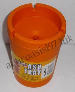 LARGE Orange Pot Style Extinguishing Fireproof Butt Bucket Ashtray 