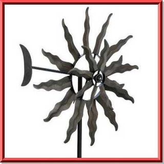   Sculpture Modern Art SUN Dual spinner metal garden outdoor Pinwheel