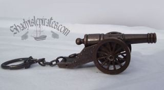 New Miniature All Metal Cap Firing Keychain Pirate Cannon