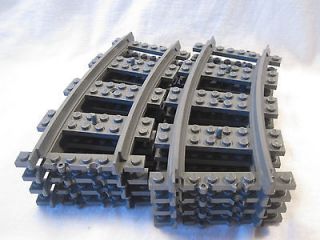 LEGO CITY TRAIN 8 CURVED TRACKS NEW 7939/3677/7938 (INTRNTNL SHIPPING)