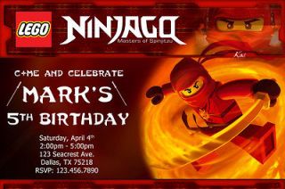 Personalized LEGO Ninjago Birthday Invitations   UPrint   Photo