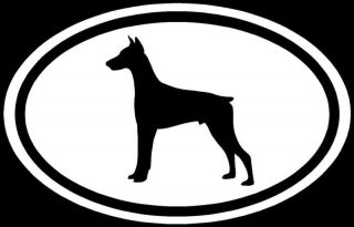 Doberman Pinscher Sticker Dog Puppy Decal Oval Laptop