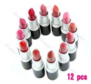Fashion Women 12 Color Lipsticks Cosmetic Makeup Moisture Beautiful 